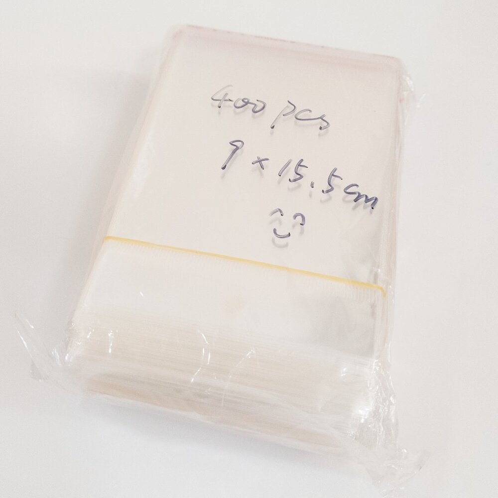 390+ Transparent Plastic Hanging Self-Adhesive Bags 9 x15.5cm Jewelry Packaging